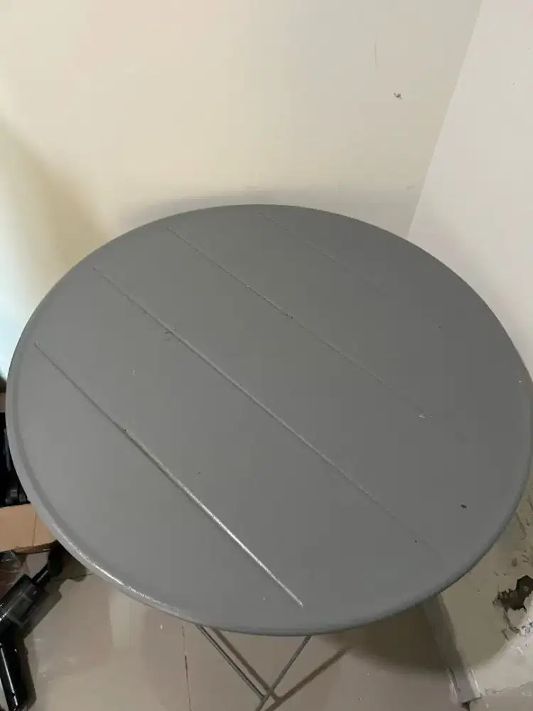 Jual meja lipat besi stainless kondisi 98% like new