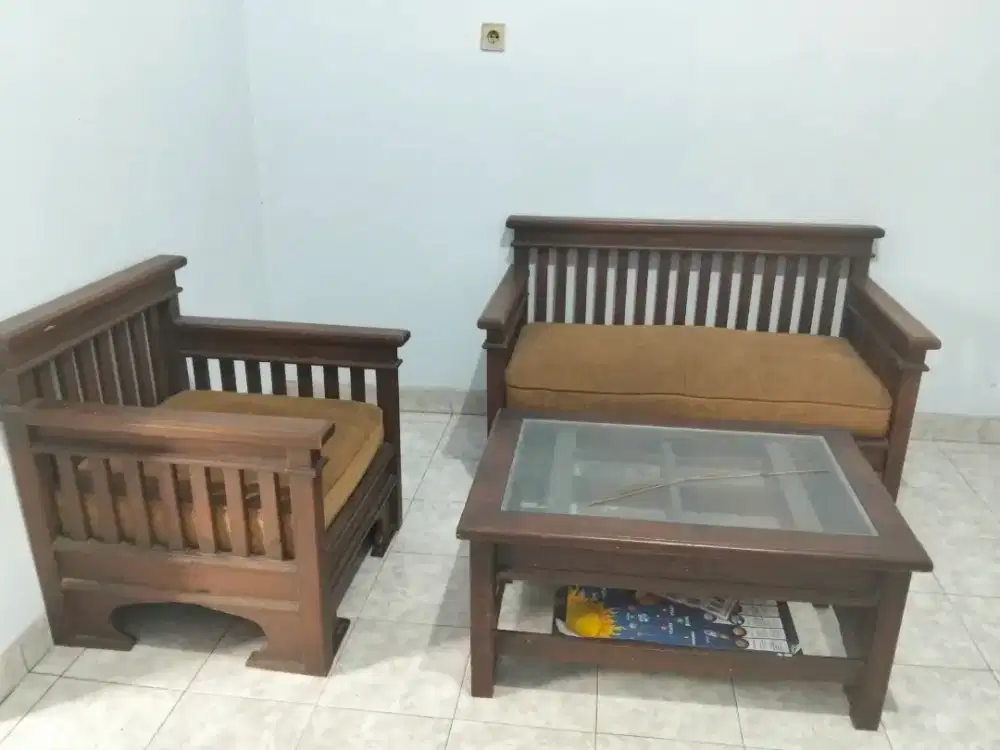 Kursi kayu sofa, kursi ruang tamu
