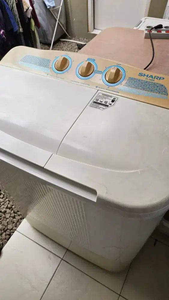 Mesin Cuci Sharp Twin Tub (2 tabung) Washer ES-T68M