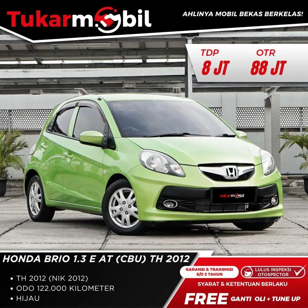 [BERGARANSI] HONDA BRIO E 1.3 MATIC CBU TAHUN 2012 HIJAU