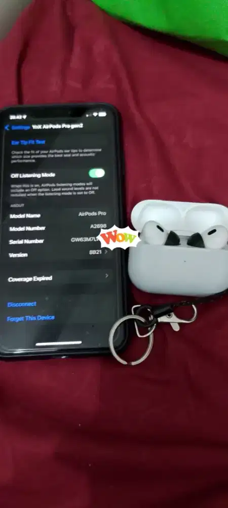Airpods pro gen 2 Lightning 2022 normal 100%  new Firmaware 8B21
