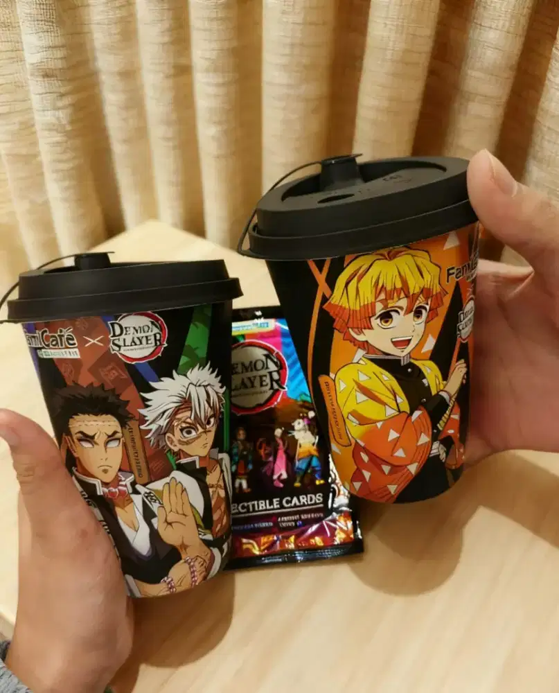 Gelas Plastik Demon Slayer ft FamiCafe