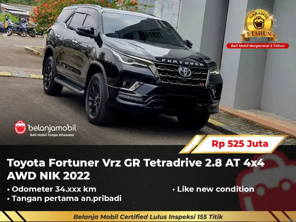 [ 4x4 ] Toyota Fortuner Vrz GR Tetradrive 2.8 AWD AT 2022/2023