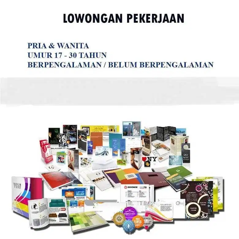 Lowongan Pekerjaan Staff Percetakan Jakarta Pusat Johar baru Loker