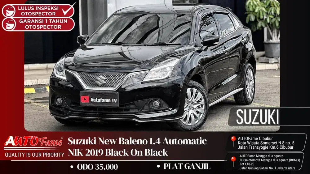 KM 35RB Suzuki New Baleno 1.4 Automatic NIK 2019 Black On Black