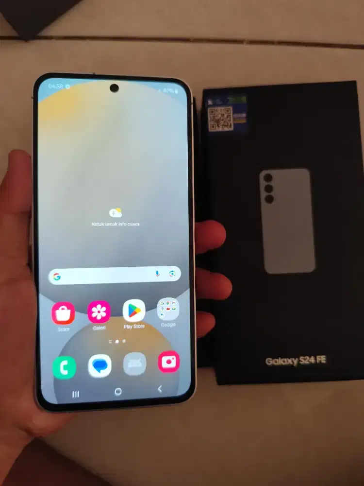 samsung s24 fe 8/256 fullshet like new mulus