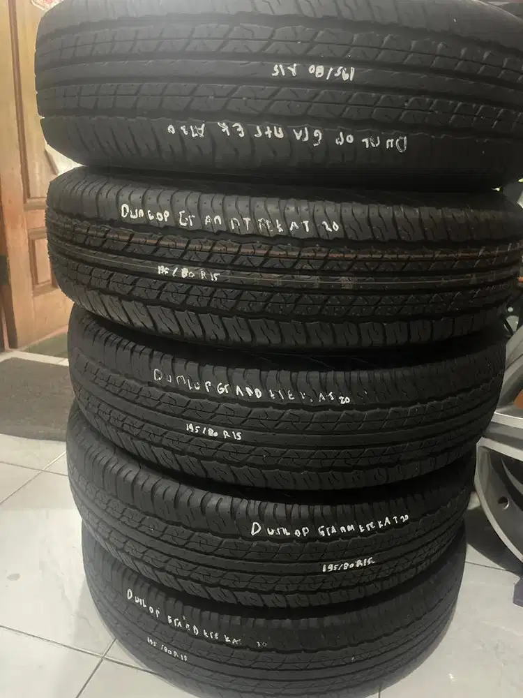 5pc Ban Dunlop Grandtrek AT 195/80r15 copotan like New