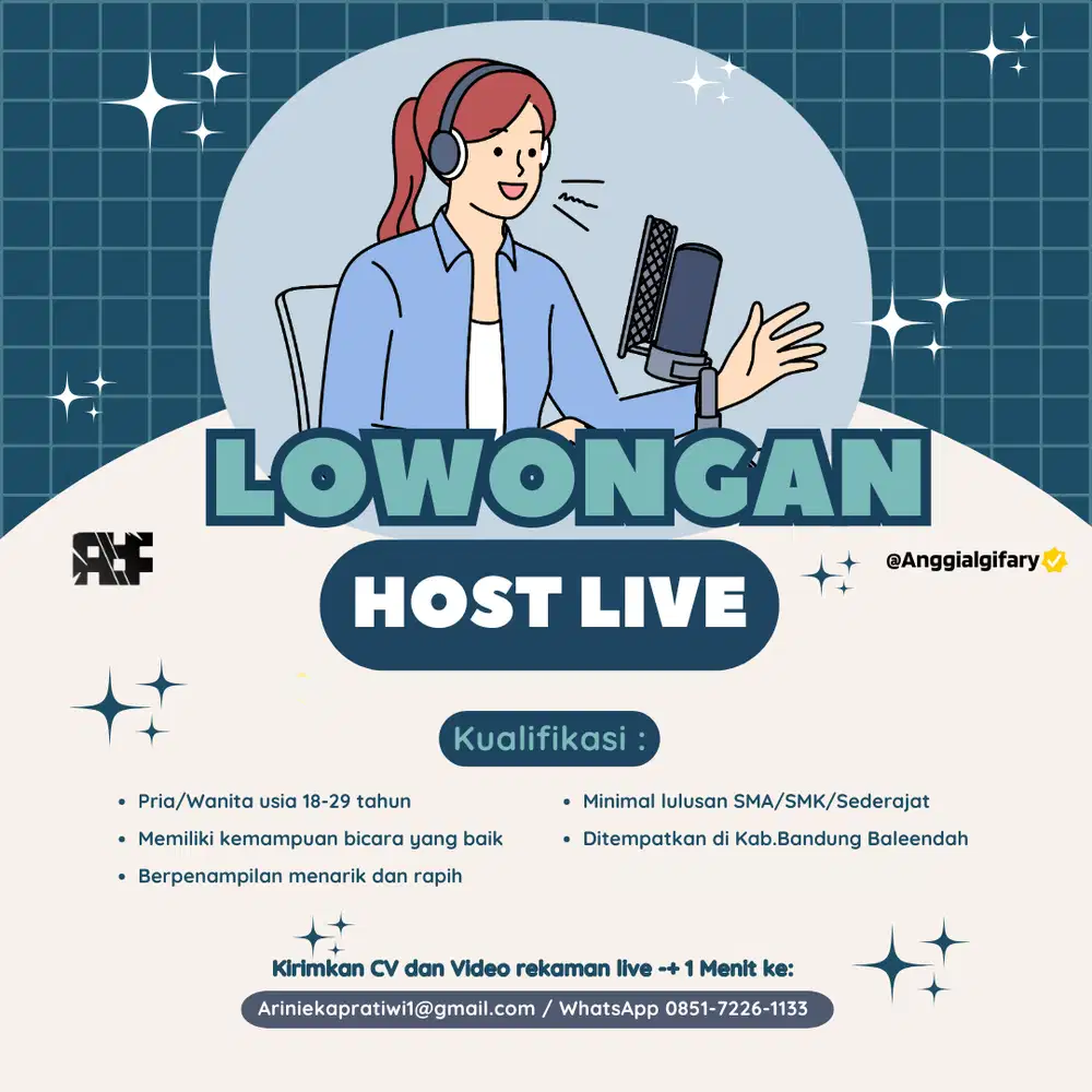 DICARI HOST LIVE SHOPEE / TIKTOK