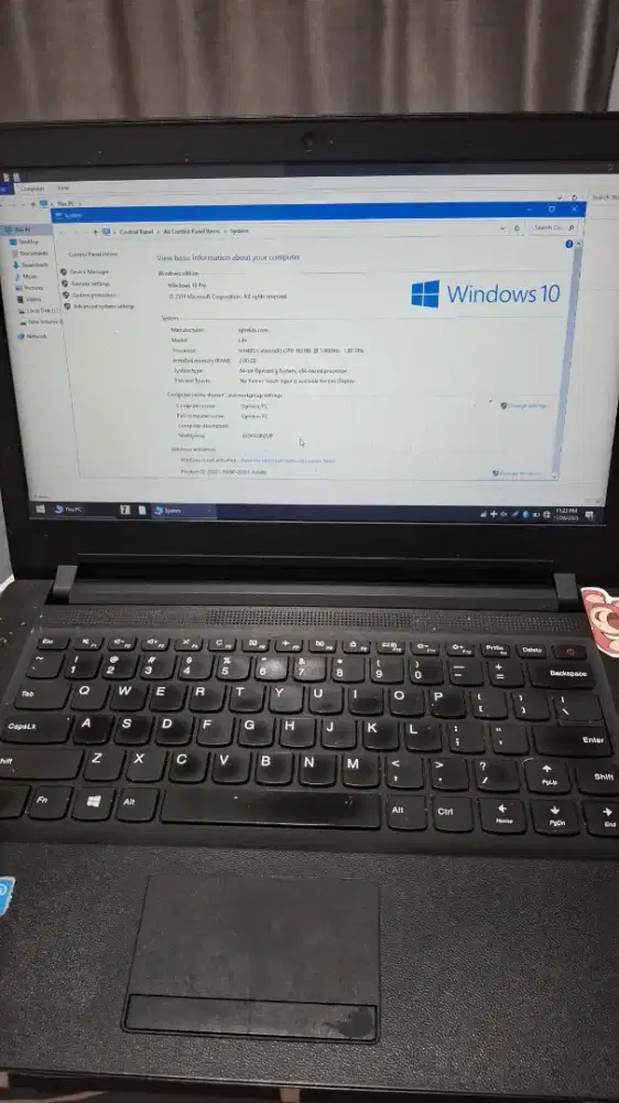 Jual laptop bekaz kantor merek lenovo