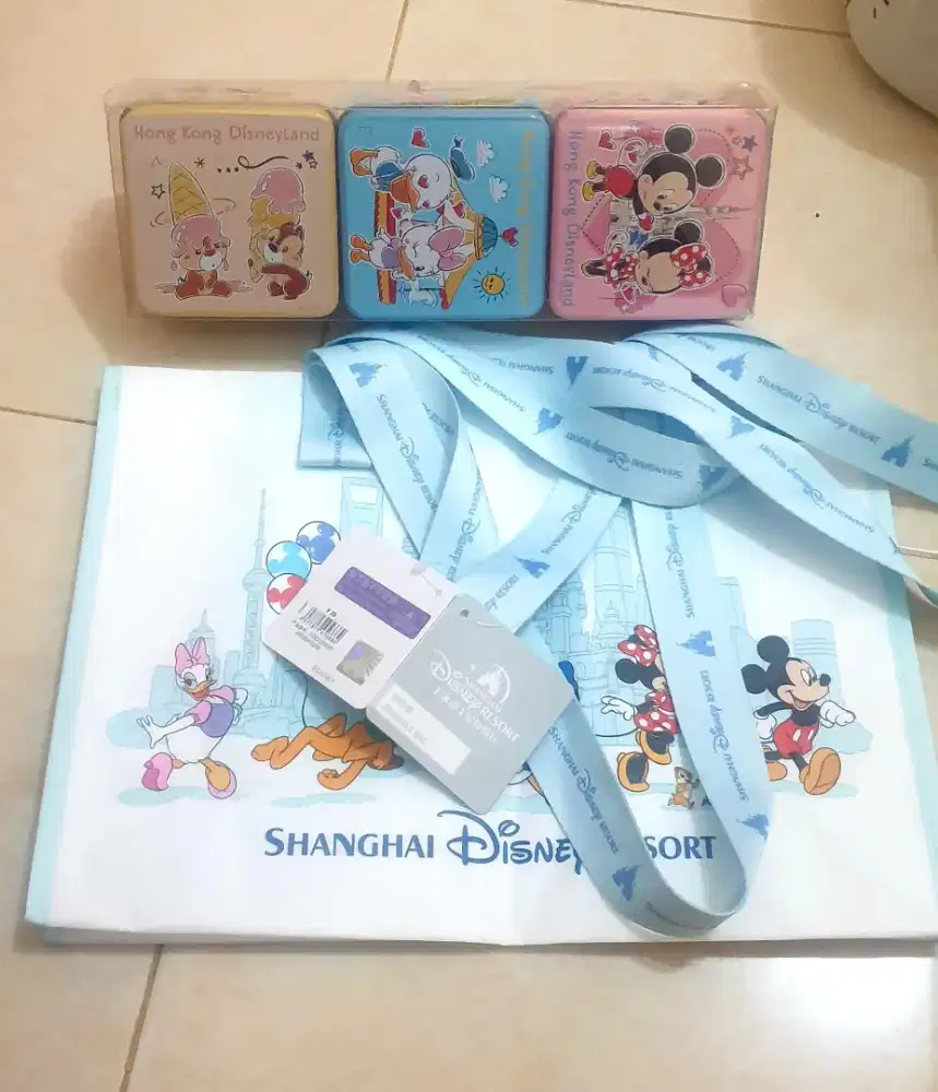 Jual tas tenteng tas belanja lucu menarik ori Disneyland Hongkong