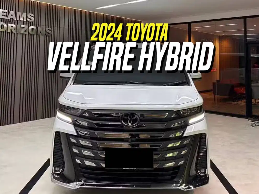 Toyota Vellfire 2.5 VIP HEV Hybrid 2024 White on Brown Putih