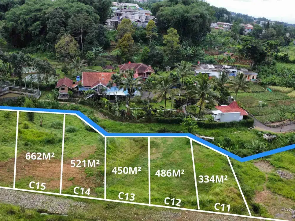 Tanah di puncak bogor 450 meter akses mobil