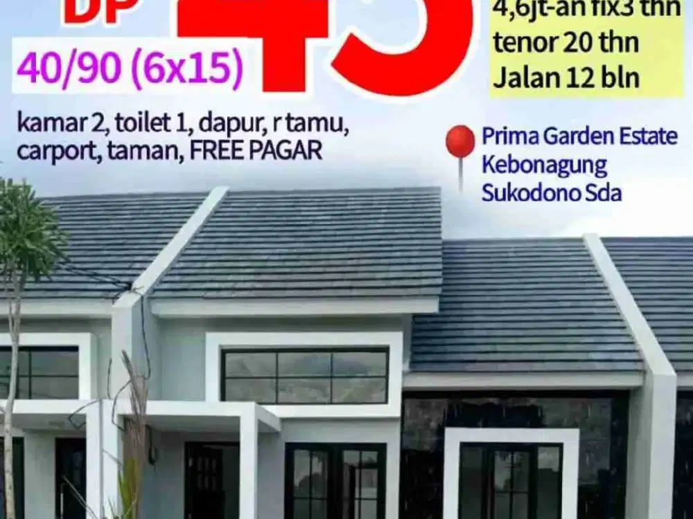 Oper kredit Perum Prima Garden Sukodono nol jalan aspal