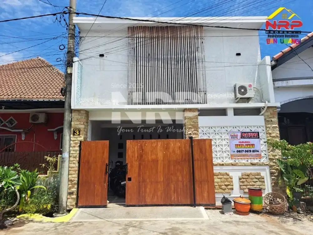 Dijual Rumah Cantik 2 Lantai Semi Furnished di Sobo, Banyuwangi – Lokasi Strategis & Siap Huni