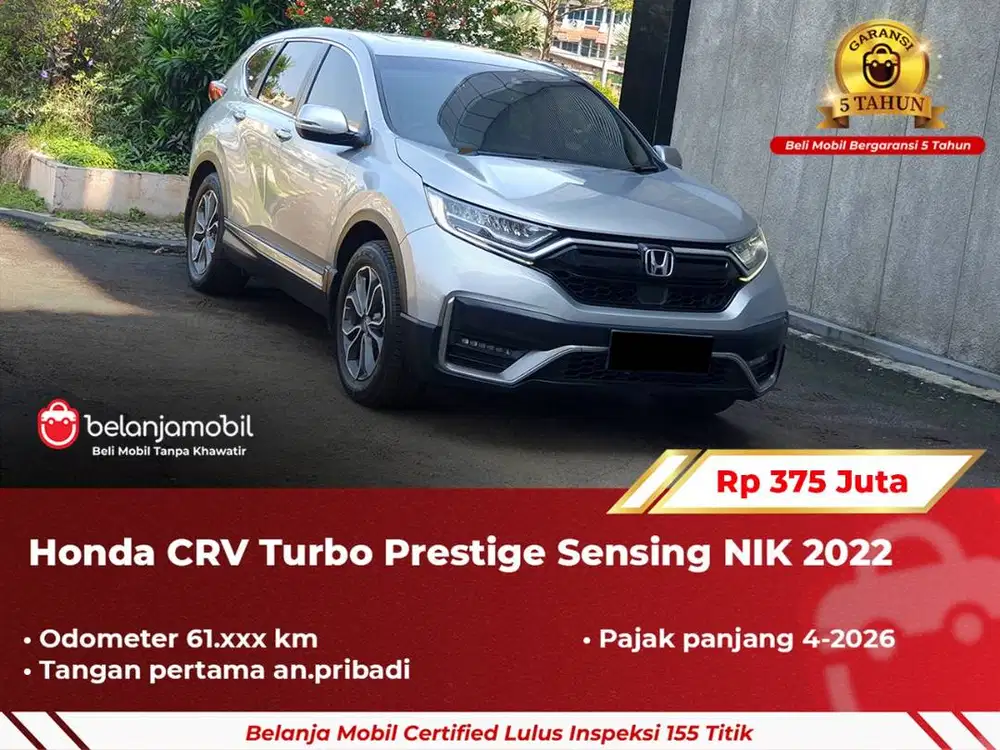 [ GARANSI 5TH ] Honda CRV CR-V CR V Turbo Prestige Sensing 2022 2023