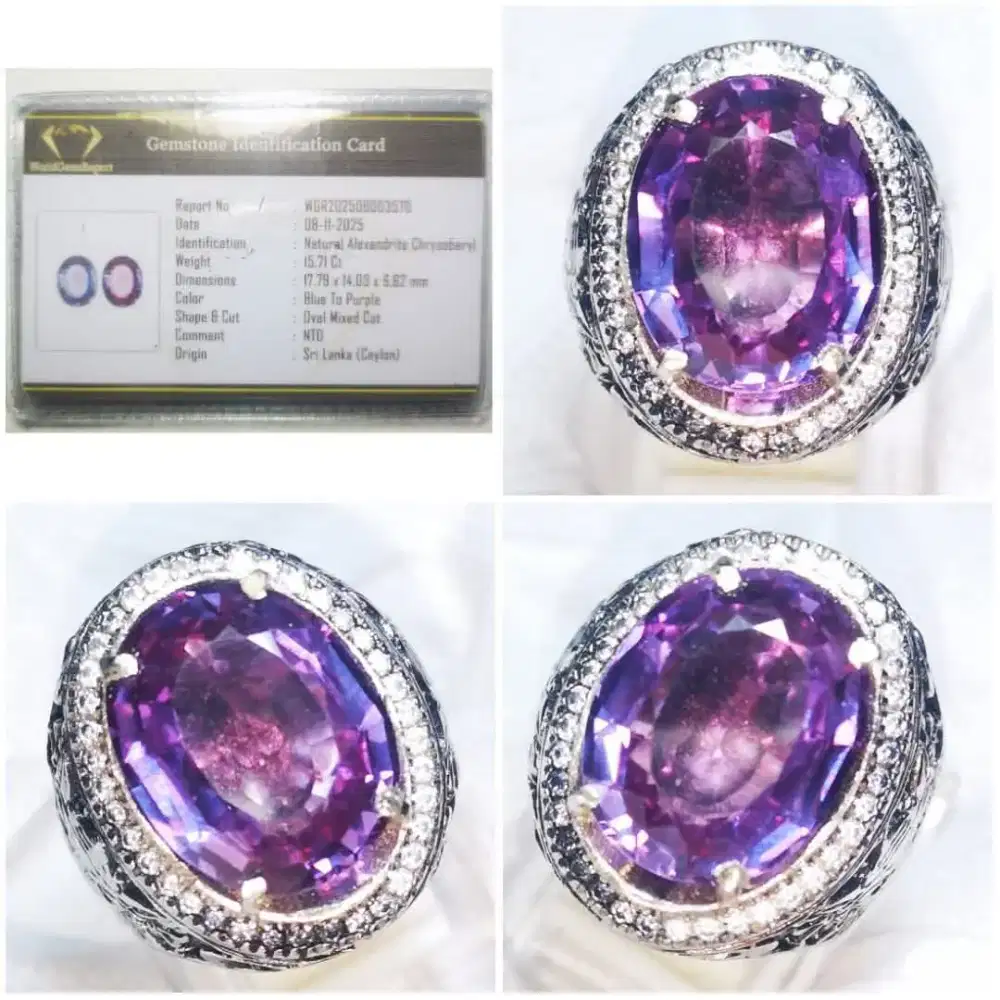 NATURAL ALEXANDRITE CRYSHOBERYL CHANGE COLOR