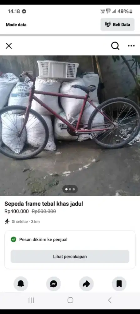 Frame sepeda MTB jadul
