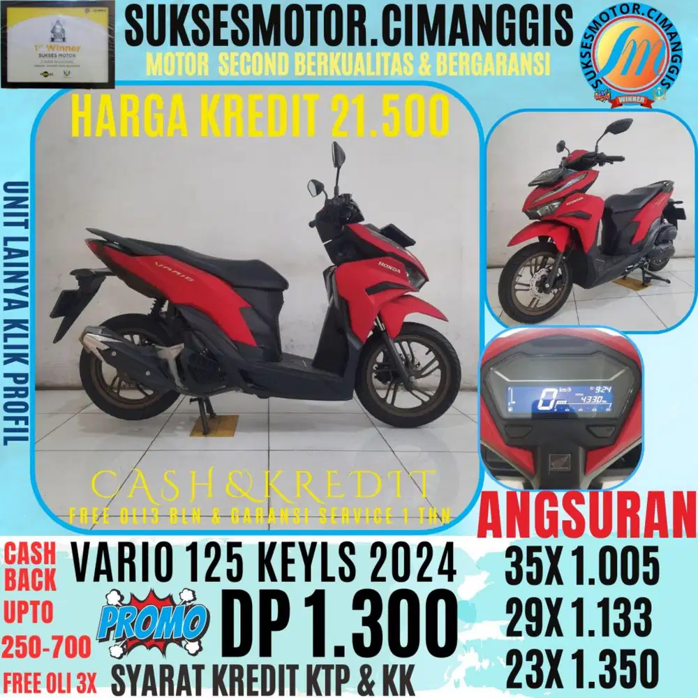 VARIO 125 CBS ISS CASBACK UPTO 700 RIBUAN FREE OLI3BLN BERGARANSI