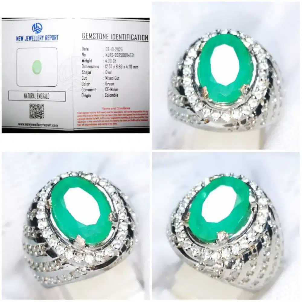 NATURAL EMERALD GREEN ZAMRUD COLOMBIA