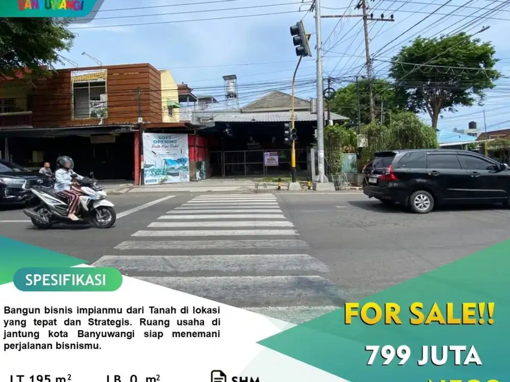 Dijual Tanah Murah Tepi Jalan Utama di Lateng - Banyuwangi Kota