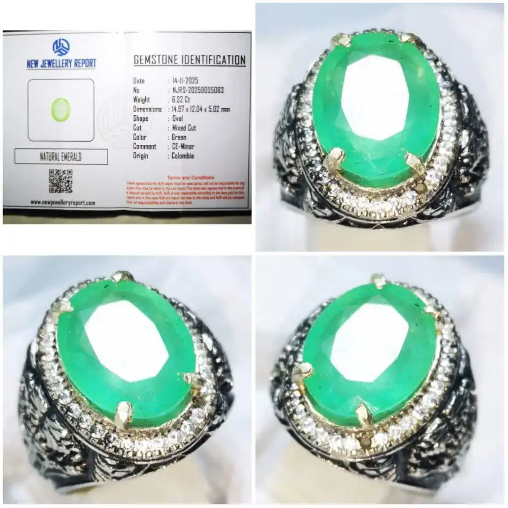 NATURAL BATU ZAMRUD COLOMBIA EMERALD MEMO