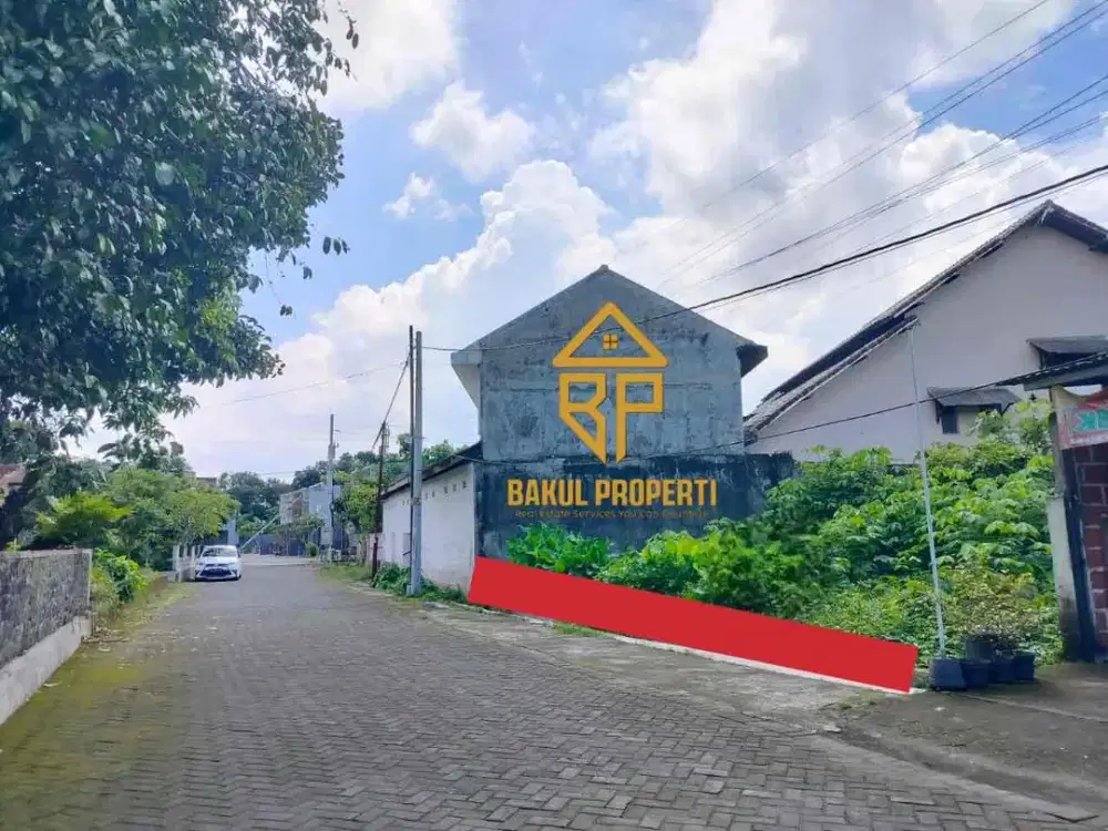 Tanah strategis depan perumahan di Tlogoadi Mlati hanya 100 meter dr Jalan Kebon Agung