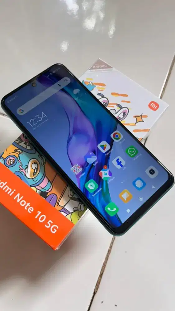 Jual cepat Redmi Note 10 5G fullset 4/128 mulus