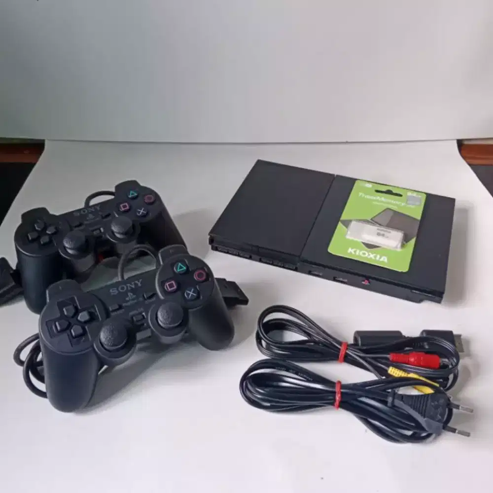 Jual PS2 Slim matrix game banyak tinggal main aja