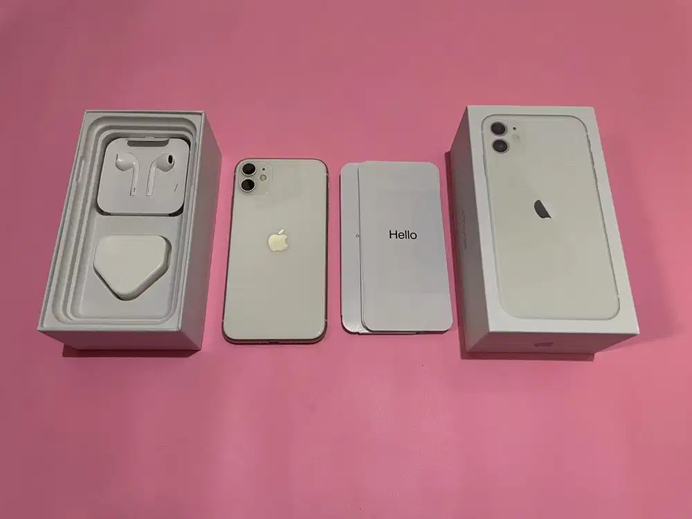 iPhone 11 128gb white dual sim nano-nano bea cukai setara iBox fullset