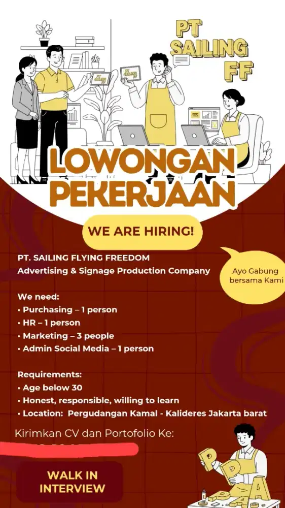We Are Hiring! Peluang Karier di Perusahaan Advertising & Signage