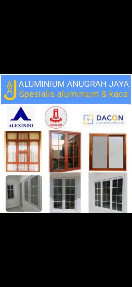 jasa service atau menerima pesanan alumunium kusen pintu dan jendela