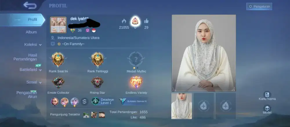 Jual akun mobile legend