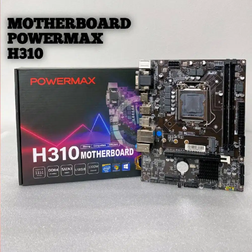Motherboard PowerMax H310 Socket LGA1151 for Intel gen 8/9