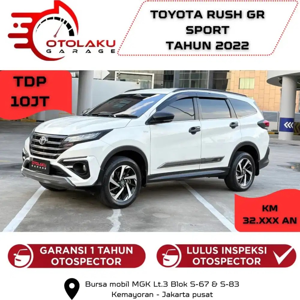 [TERMURAH] TOYOTA RUSH GR SPORT 1.5 A/T 2022 PUTIH