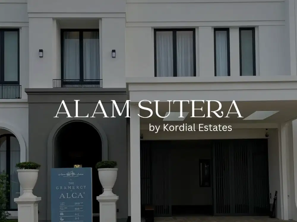 RUMAH ALAM SUTERA 5KT 6KM 2LT KONSEP EUROPEAN DEKAT LIVING WORLD DAN AKSES TOL ALAM SUTERA