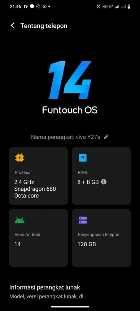 Fokus mahar Vivo Y27s