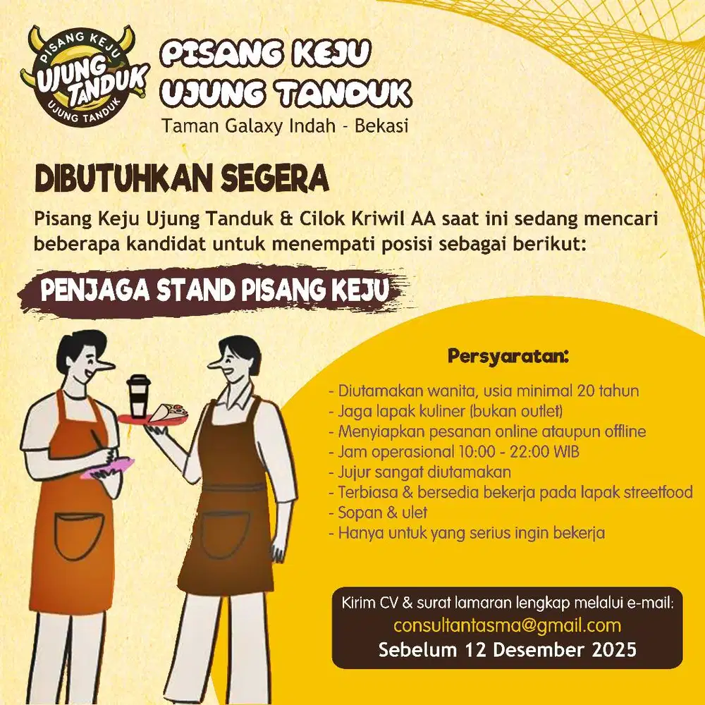 JAGA STAND LAPAK STREET FOOD PISANG KEJU UJUNG TANDUK