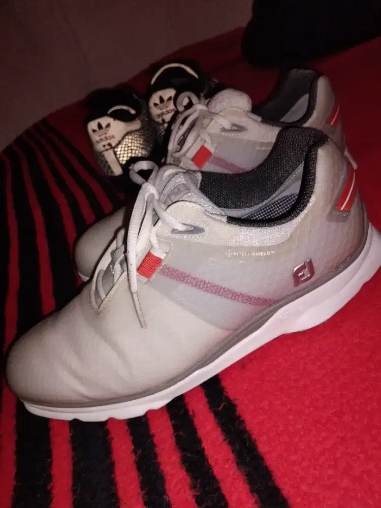 FootJoy Pro SL Sport Golf Shoes 53853 - White/Light Grey/Orange