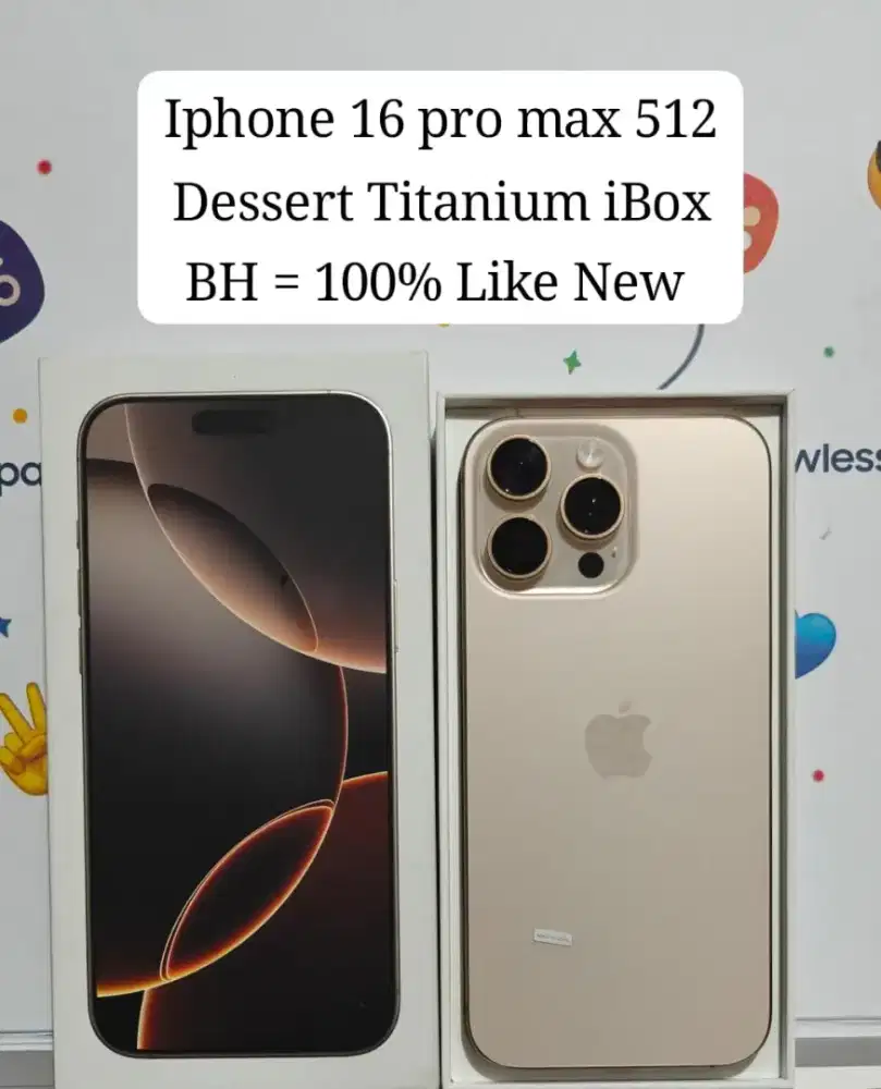 Iphone 16 pro max 512 Dessert Titanium iBox BH = 100% Like New