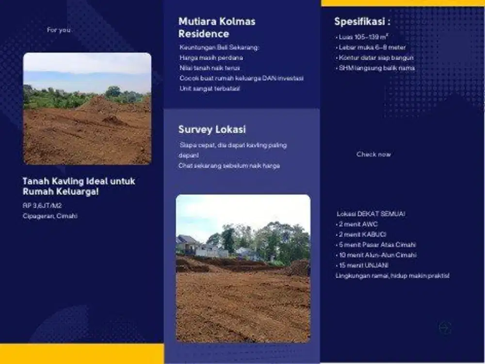 Stop Tunda Sampai Natal! Kavling Kolmas SHM View Terbaik. Ambil Unit Sekarang, Harga Pasti Naik Akhir Tahun