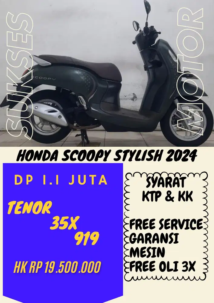 DP MURAH SCOOPY STYLISH 2024 DP 1.1 JUTA BISA CASH/KREDIT