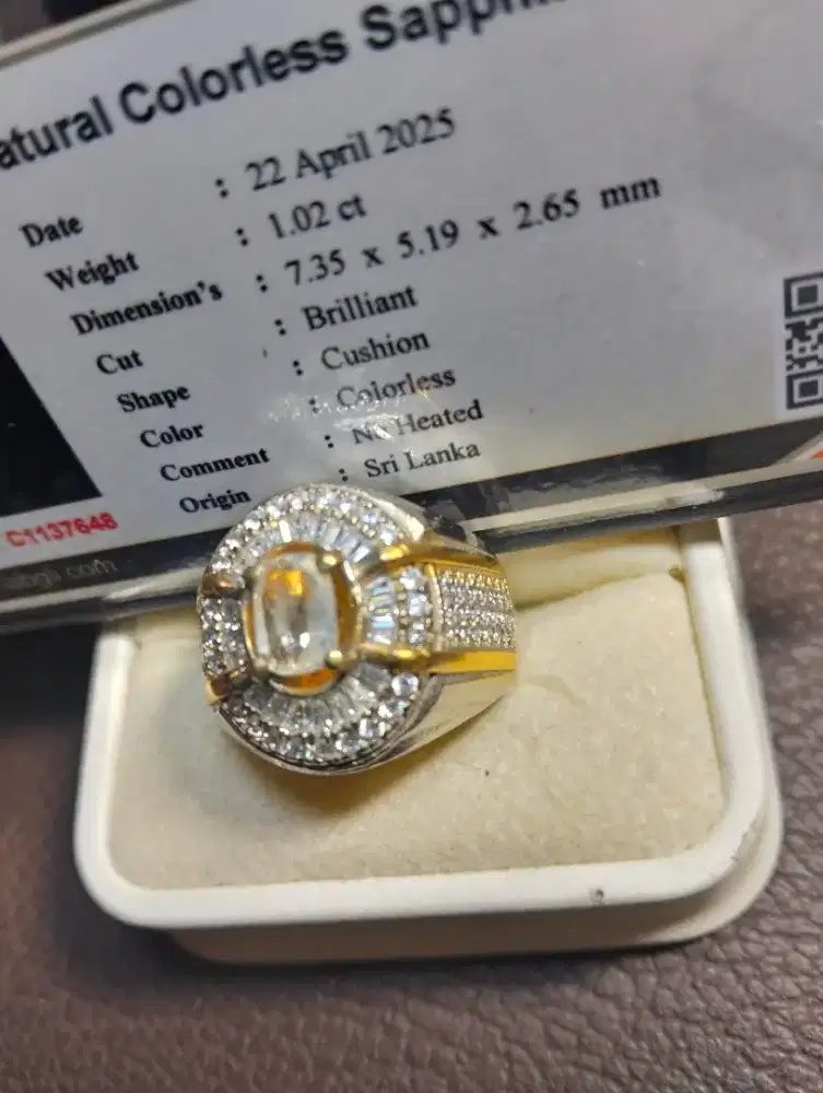 Cincin Safir Ceylon Gemstone