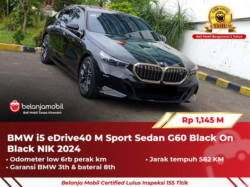 [ GARANSI 5TH ] BMW i5 i 5 eDrive 40 eDrive40 M Sport G60 2024