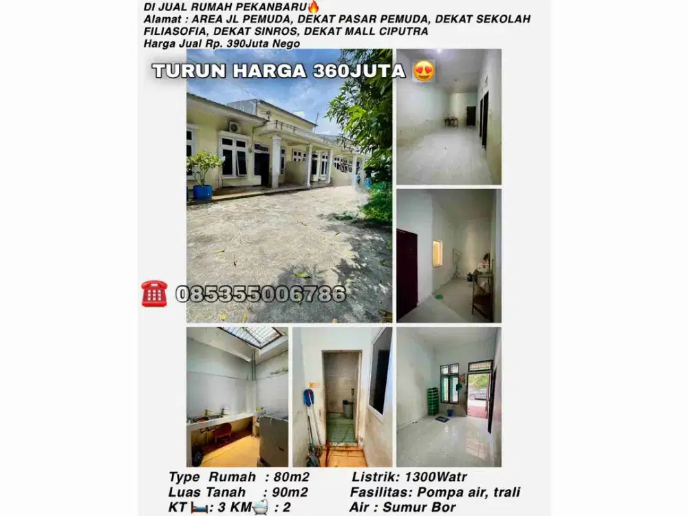 dijual rumah jl.pemuda
