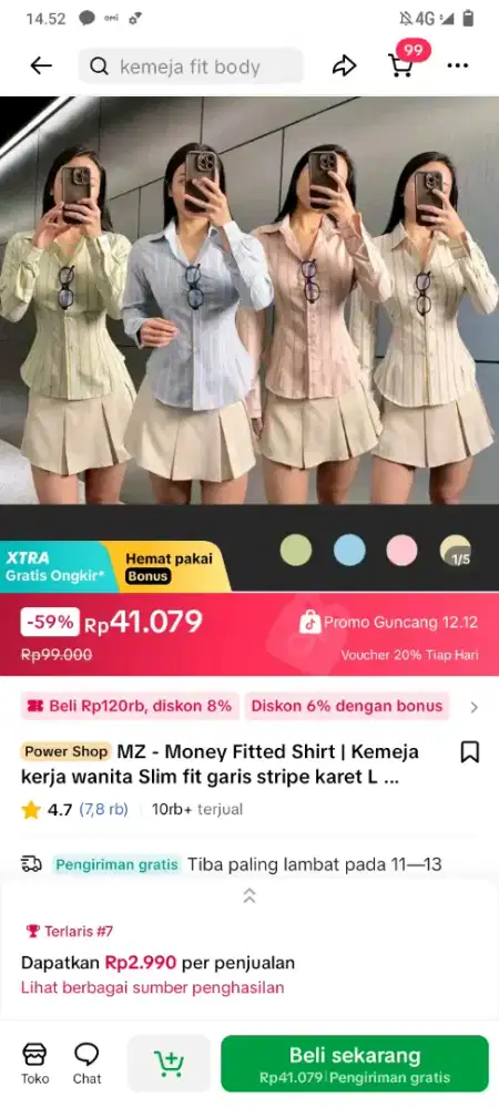 Baju kemeja wanita 41.000