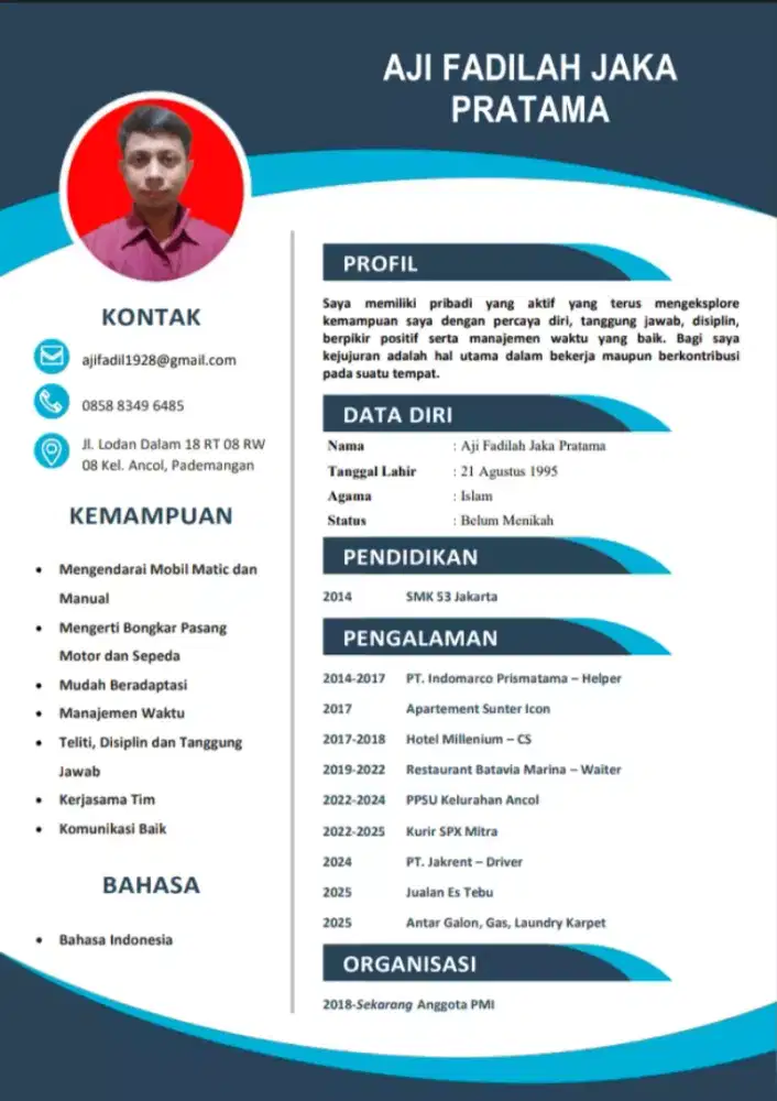 Info lowongan kerja apa saja bapak/ibu.