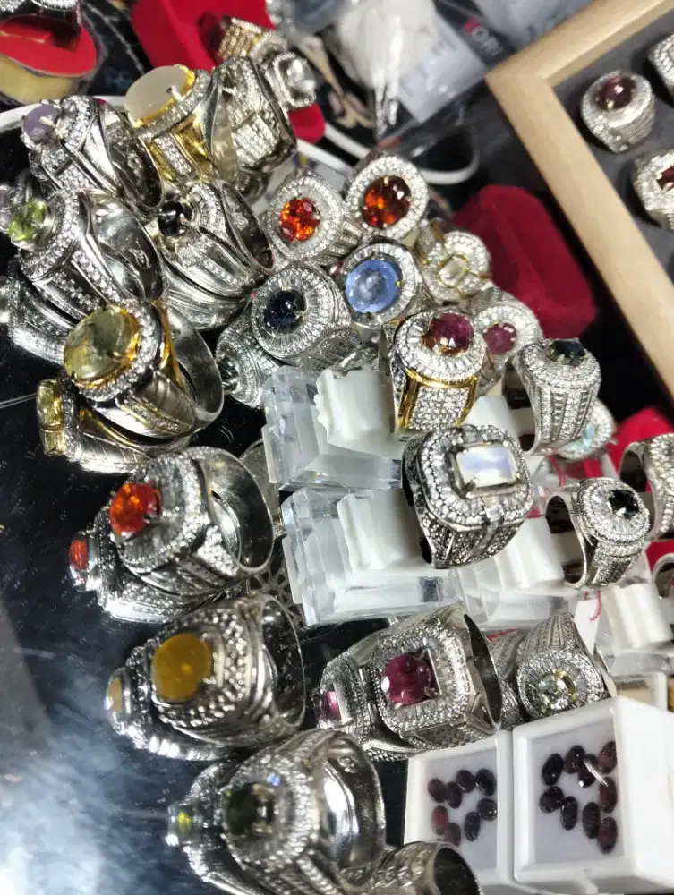 Cincin Emerald,Safir,Ruby,Garnet,Topaz,Akik Gemstone