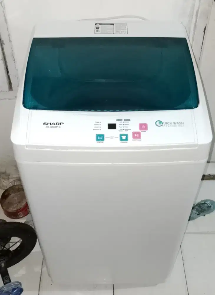 mesin cuci sharp full otomatis masih cantik mulus normal banget