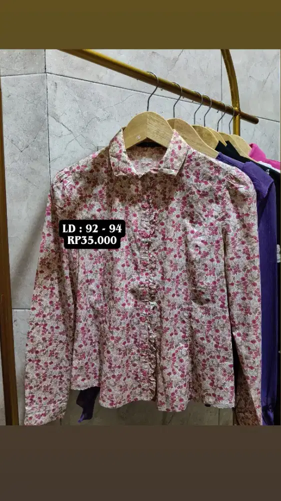 Atasan croptop kemeja &blouse