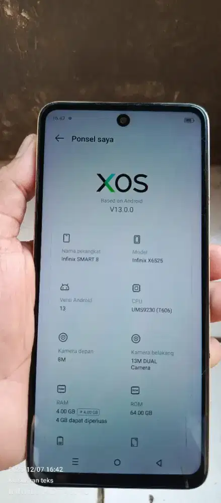 Smart 8.   4+4/64 mnus retak 3 helai normal smua